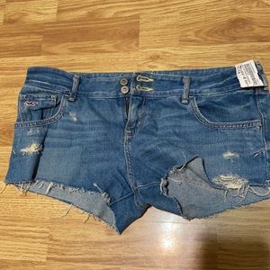 Light blue mid rise Hollister shorts